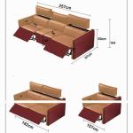 Space Capsule Italian Minimalist Leather Functional Sofa Corner Living Room