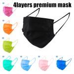 General medical supplies disposable black surgeon mask 4 ply protective hospital