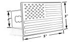 American Flag 2 Inch Metal Trailer Hitch Cover Receivers Polishing