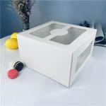 Square White Transparent PVC Window Cake Cardboard Box