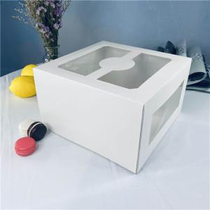 Wholesale Square White Transparent PVC Window Cake Cardboard Box from china suppliers