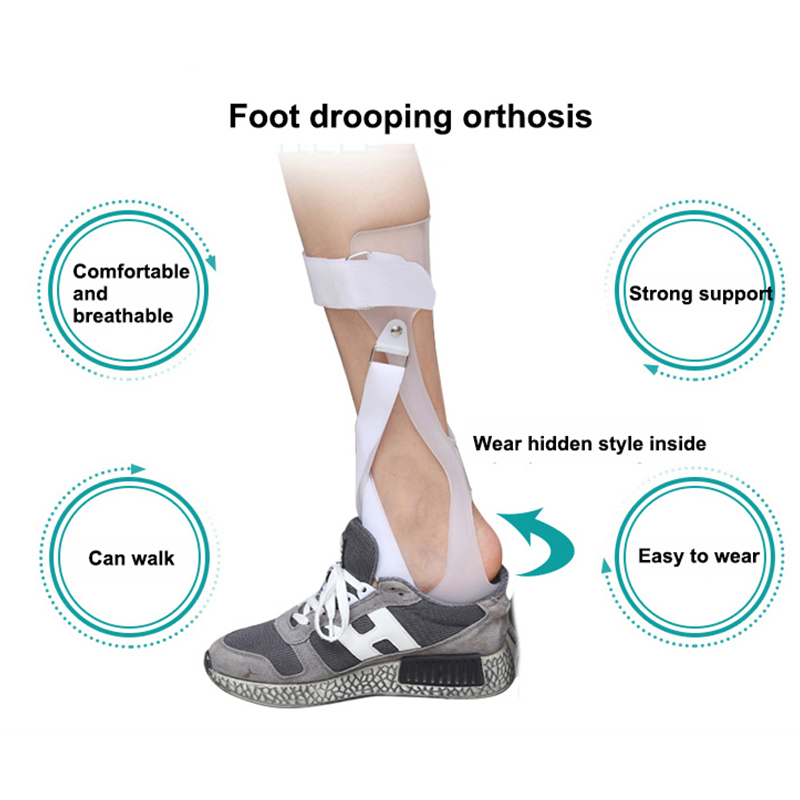 2022 New Design PP splint universal ankle foot support orthosis AFO Leaf Spring