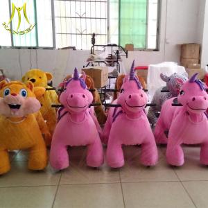 Wholesale Hansel Guangzhou toy coin operated walking plush electric ride on animals from china suppliers