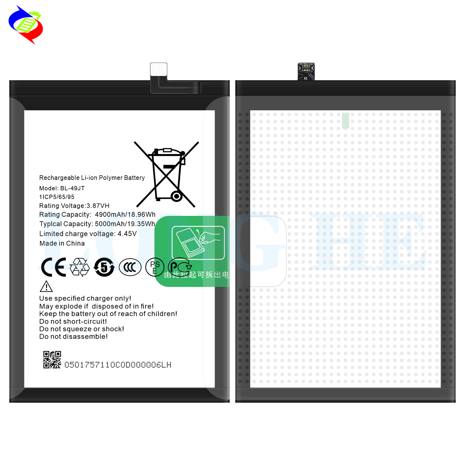 Stock BL-49JT 5000mAh Mobile Phone Battery for Tecno Spark 17 Pro Spark 8 Pro Camon 17 Pro Camon 18P
