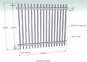 Wholesale High quality anti rust steel fence / Wrought Iron Fence Panel from china suppliers