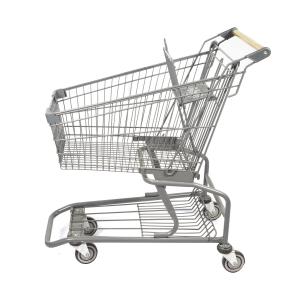 Wholesale American Style Gray Classic Light Supermarket Metal Shopping Cart Wholesale Customizable from china suppliers