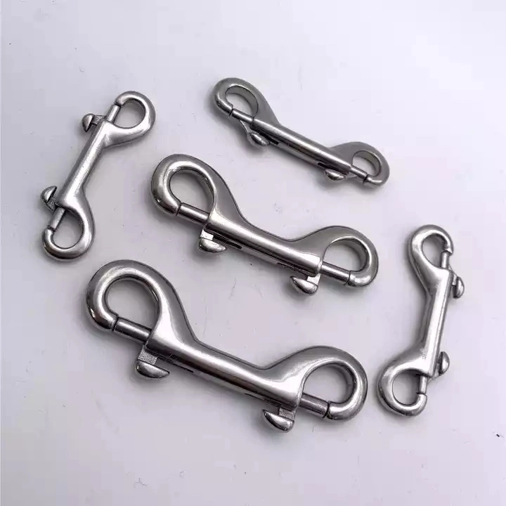 Stainless Steel Double End Bolt Clips 100mm Heavy Duty Snap Hook for Sucba Diving Pet Chain
