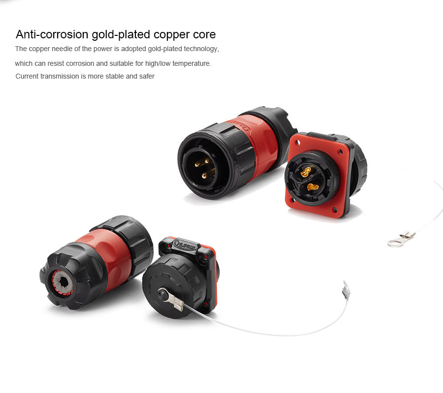 IP67 Waterproof New 3Pin Hose Plastic Quick Connectors Electrical Female Male Connector