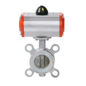 Wholesale Wafer Ductile Cast Iron Series Pneumatic Centerline Butterfly Valve Normal Temperature from china suppliers