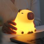 Creative Capybara LED Night Light Cute Silicone Bedside Table Lamp For Kids'