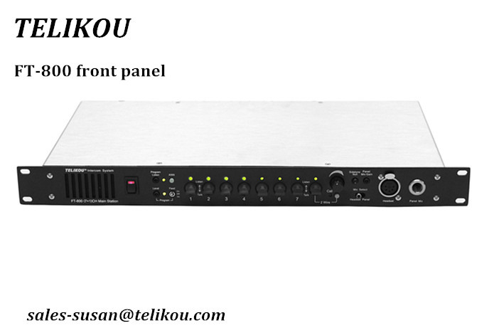 four channel 4-wire system economical and practical With Tally function CCU connectionRJ-45 wired eight channels intercom system