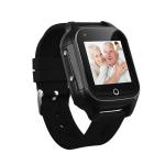 4G GPS Kids Smartwatch Phone Black With Camera Voice Chat SOS Alarm 650 MAh