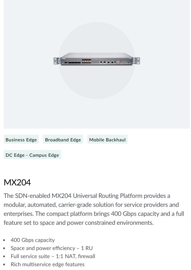 MX Series Juniper Small Business Router MX204 Chassis WPA2 Enterprise