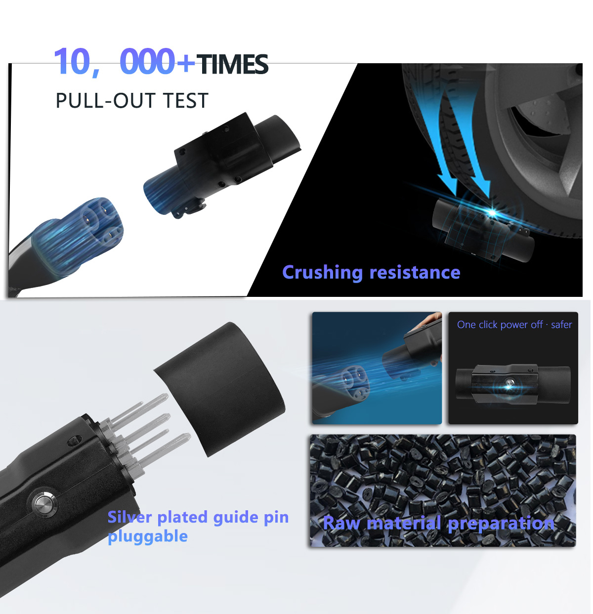 Car side Plug 7KW TSL/NACS to Type1 J1772 32A Adapter EV Charging Adaptor 220V EV Car Charger Adapter for retrofit/upgrade