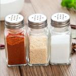 Kitchen storage box Clear Glass Lidded Condiment Pots / Spice Jars/sugar pot in