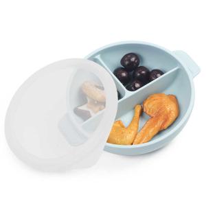 Wholesale Leak Proof Silicone Feeding Bowl With Lid Suction Bowl Weaning from china suppliers