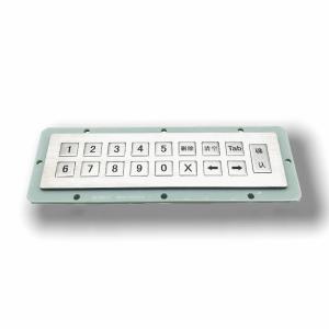 China IP65 / IK07 waterproof Violence Resist Metal KeyPad 17 Keys Stainless Steel Keypad backlight keypad USB on sale