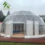 Double Leaves Glass Door Big Geo Dome Tent For Event Igloo Dome Tent