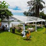 Rainproof Clear Wedding Marquee PVC Fabric Tent Garden Event Party 15HW Hardness