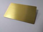 Blank Brushed Gold 0.8mm Metal Business Cards