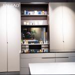 Modern White Customized Wardrobe Closet With Mirror Vanity Table Jewelry Cabinet