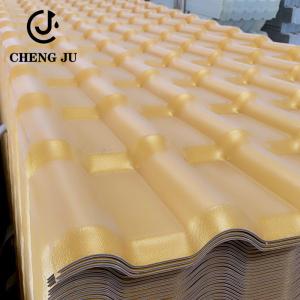 Wholesale Glazed Waterproof Gold Color Bamboo Joint Resinvilla Tile PVC Terracotta Roof Tiles from china suppliers