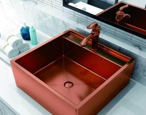 Wholesale Rose Gold Black 316 Stainless Steel Sink For Bathroom Nano Oil Resistance from china suppliers