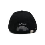 Black Flat Embroidery Baseball Caps Metal Self Fabric Buckle Hats