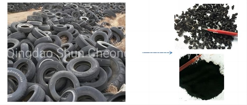 Different Capacity Waste Tyres Rubber Powder Making Line With CE&ISO