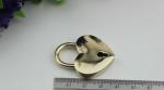 Bag heart-shaped shape light gold hardware decorative wedding padlock luggage