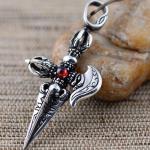 Men's Jewelry Vintage Sword 925 Silver Amulet Pendant Necklace (N046031W)