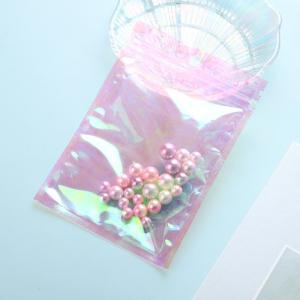 Wholesale Rainbow Film Laser Jewelry Plastic Symphony Transparent Zipper Bag Earring Sealed Bag from china suppliers