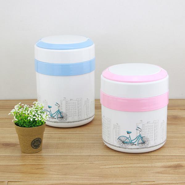 Long-term preservational soup pot round shape sus insulated food flask colorful