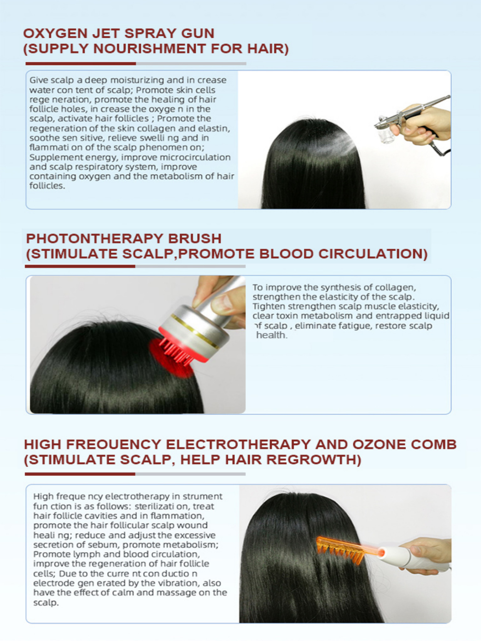Scalp Care PDT LED Light Therapy Machine , Laser Hair Growth Machine With Analyzer