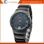 Fashion Business Watches 12 3 6 9 Red Blue Day&Date Display Watches Man Quartz