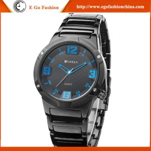 Wholesale Fashion Business Watches 12 3 6 9 Red Blue Day&amp;Date Display Watches Man Quartz Watches Men from china suppliers