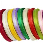 High Tenacity Satin Ribbons Pink Golden Edge Ribbon Hholesale Gift Packaging
