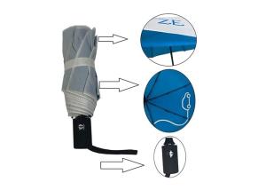Wholesale 3 Folding Promotional Golf Umbrellas Metal Shaft Double Layer Cover Auto Open Closed from china suppliers