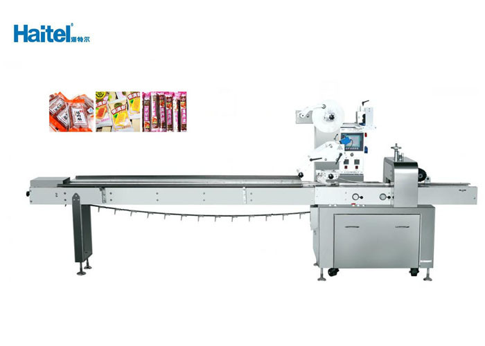 380V Candy Bar Horizontal Pack Machine For Puffed Snack Food