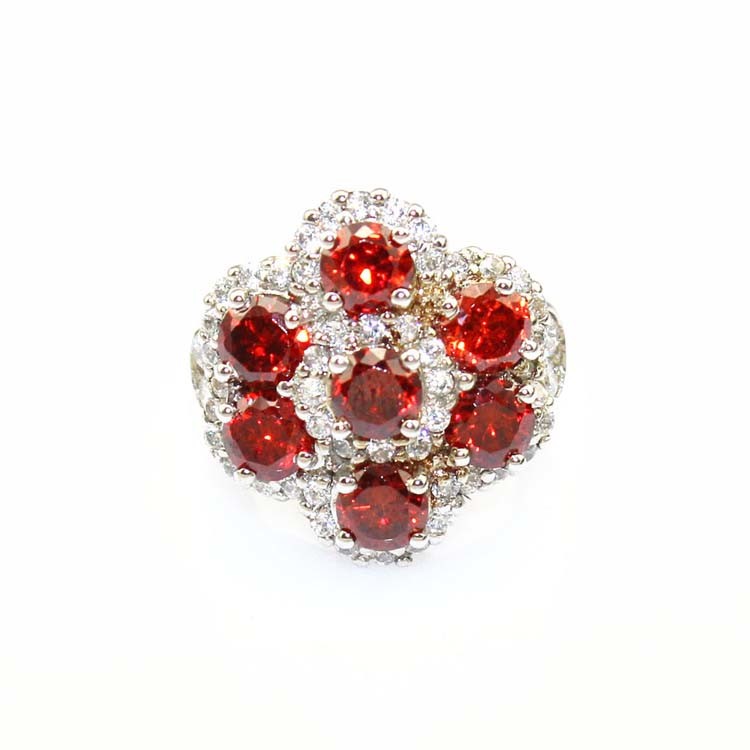 Fashion Jewelry Larger 925 Silver Ring with Created Blue Cubic Zircon Ring(FR009)