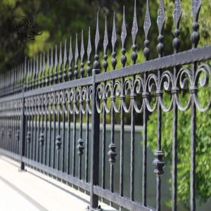 Wholesale Wrought Iron Fence Panel Steel Metal Picket Ornamental Fence Factory price New Design Cheap from china suppliers