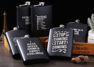 Wholesale Matte Black Kitchen Household Items 8oz Stainless Steel Hip Flask from china suppliers