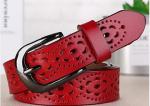White Width 35mm Women's Fashion Leather Belts Custom Logo