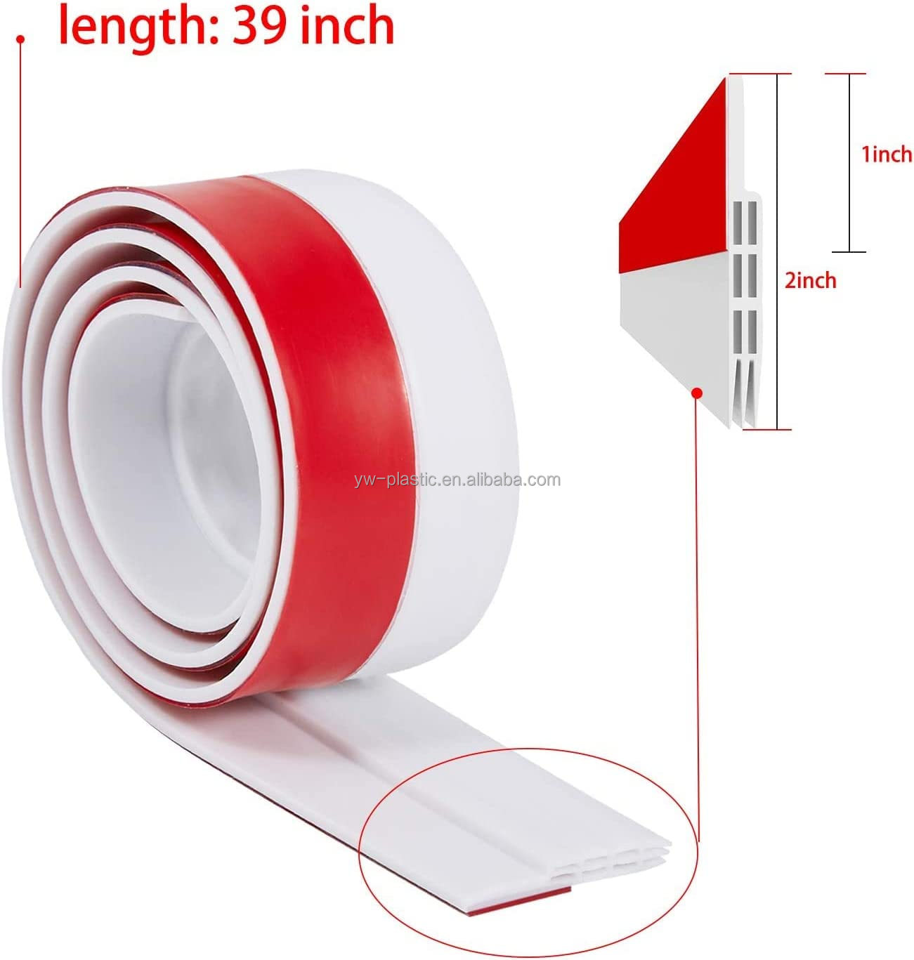 Black Door Draft Stopper Under Door Sweep Weather Stripping Sample 5-7days