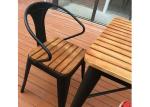 Simple Modern Solid Wooden Outdoor Furniture Balcony Table Chair Set For Leisure