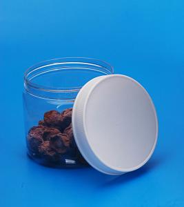 Wholesale 450ml top grade canned food plastic pet peanut butter jars with screw lid from china suppliers