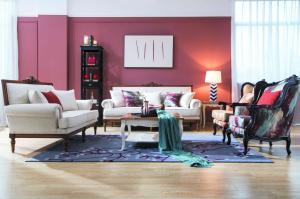 Wholesale Hotel Sofa Lobby Reception furniture made by Birch wood carving frame Hige density sponge Fabric upholstered from china suppliers