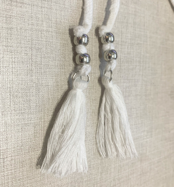 Cotton Drawcord String With Decorative Iron Ball 3.5mm