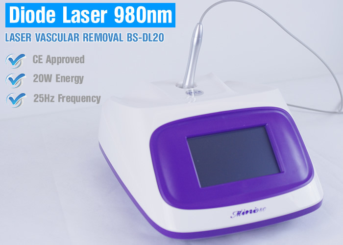 Red Blood Vascular Removal Machine , 980nm High Power Diode Laser For Spider Vein