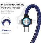 3.3 Ft Nylon Braided 5000 Times 8 Pin 3A USB 2.0 Cable